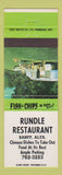 Matchbook Cover - Rundle Restaurant Banff AB Chinese camping scene