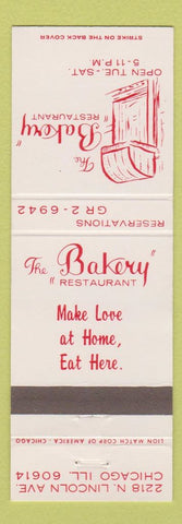 Matchbook Cover - Bakery Restaurant Chicago IL