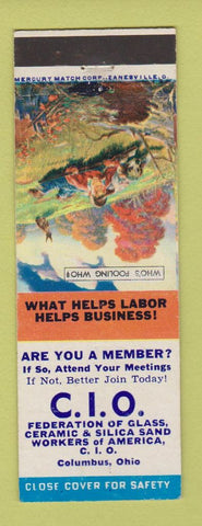 Matchbook Cover - Glass Ceramic Silica Union Columbus OH Fooling Who?