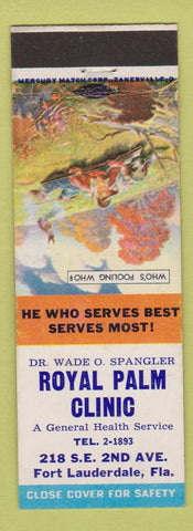 Matchbook Cover - Royal Palm Clinic Fort Lauderdale FL Fooling Who?