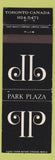 Matchbook Cover - Park Plaza Toronto ON