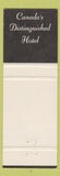 Matchbook Cover - Park Plaza Toronto ON