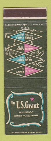 Matchbook Cover - US Grant Hotel San Diego CA