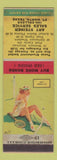 Matchbook Cover - Art Steiner Sales Fort Worth TX pinup Tennis STAINED