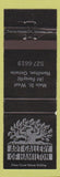 Matchbook Cover - Art Gallery of Hamilton ON black WEAR