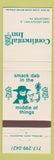Matchbook Cover - Continental Inn Lancaster PA WEAR