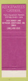 Matchbook Cover - Ridgewells Caterer Bethesda Chevy Chase MD
