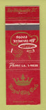 Matchbook Cover - Royal City Cafe New Westminster BC Chinese Food