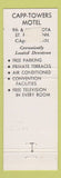 Matchbook Cover - Capp Towers Motel St Paul MN Fire House Restaurant #1