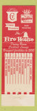 Matchbook Cover - Capp Towers Motel St Paul MN Fire House Restaurant #2