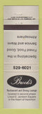 Matchbook Cover - Brook's Restaurant Hamilton ON