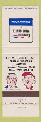 Matchbook Cover - Cessna Pilot Center planes Mosinee WI
