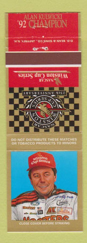 Matchbook Cover - Winston Cigarettes NASCAR Racing Alan Kulwicki 1992 Champ