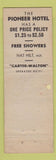 Matchbook Cover - Pioneer Hotel Cheyenne WY covered wagon WORN