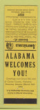 Matchbook Cover - Grove Hill AL Shirley Court Perkins Americana YELLOW