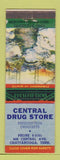 Matchbook Cover - Central Drug Store Chattanooga TN Snowy Stream