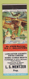 Matchbook Cover - Lancaster Swiss Cheese Meat York PA Mentzer Seconds Count