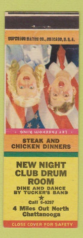Matchbook Cover - New Night Club Drum Room Chattanooga TN Freedom Ring