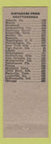 Matchbook Cover - New Night Club Drum Room Chattanooga TN Freedom Ring