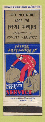 Matchbook Cover - Gilbert Hotel Trenton ON bellhop