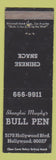 Matchbook Cover Shanghai Murphy's Bull Penn Chinese Restaurant Hollywood CA WORN