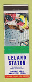 Matchbook Cover - Leland Station Feed Grinding Sac City IA Buddies
