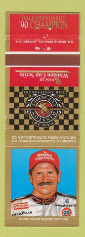 Matchbook Cover - Winston Cigarettes NASCAR Racing Dale Earnhardt 1990 Champ