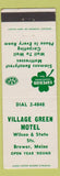 Matchbook Cover - Village Green Motel Brewer ME