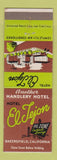 Matchbook Cover - Hotel El Tejon Bakersfield CA