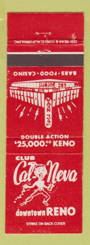 Matchbook Cover - Club Cal Neva Casino Reno NV Native American Indian