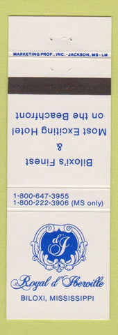 Matchbook Cover - Royal d'Iberville Hotel Casino Biloxi MS