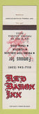 Matchbook Cover - Red Baron Inn Phoenix AZ