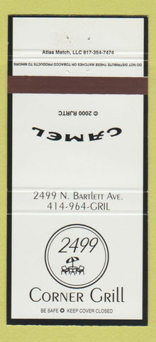 Matchbook Cover - 2499 Corner Bar Milwaukee WI Camel Cigarettes 30 Strike