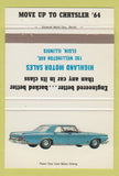 Matchbook Cover - 1964 Chrysler Elgin IL Highland Motors 40 Strike