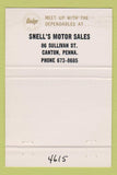 Matchbook Cover - 1964 Dodge Dart Plara Snell's Canton PA 40 Strike