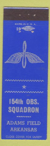 Matchbook Cover - 154th Squadron Adams Field AR military