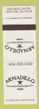 Matchbook Cover - Armadillo Restaurant Duluth GA