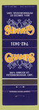 Matchbook Cover - Champs Peterborough ON restaurant