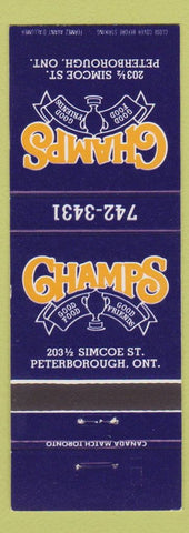 Matchbook Cover - Champs Peterborough ON restaurant