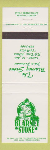 Matchbook Cover - Blarney Stone Pub Restaurant Red Deer AB