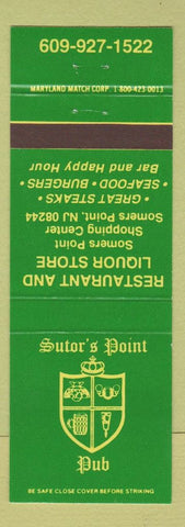Matchbook Cover - Sutor's Point Pub Somers Point NJ