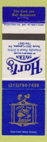 Matchbook Cover - Hart's Tavern Lahaska PA