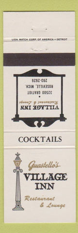 Matchbook Cover - Guastello's Village Inn Restaurant Roseville MI