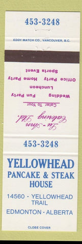Matchbook Cover - Yellowhead Pancake Steak House Edmonton AB