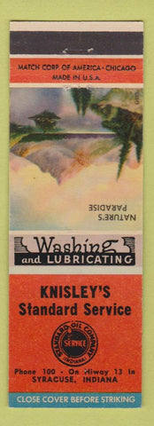 Matchbook Cover - Knisley's Standard oil gas Syracuse IN Nature's Paradise