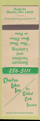 Matchbook Cover - Chardon Lakes Inn Gilden Cock Tavern Chardon OH