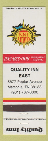 Matchbook Cover - Quality  Inn East Memphis TN