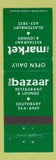 Matchbook Cover - The Bazaar Restaurant Glastonbury Southbury CT