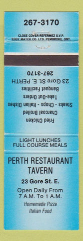 Matchbook Cover - Perth Restaurant Tavern Perth ON