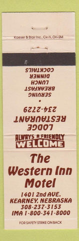 Matchbook Cover - Western Inn Motel Kearney NE